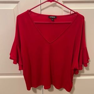 Express top- stretchy material, soft, and lightweight.